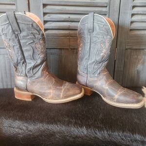 Dan Post Black and Brown Cowboy Boots Size 11EE